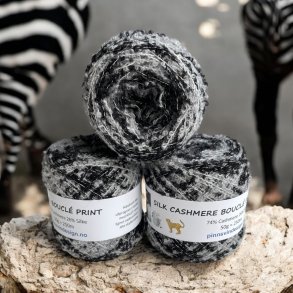 Silk Cashmere Boucl Print 250 SEBRA