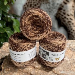 Silk Cashmere Boucl Print 250 LEOPARD