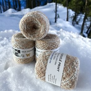 Silk Cashmere Boucl Print 250 GAUPE