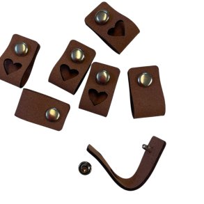 KANTMERKE - med utstanset hjerte - Brun