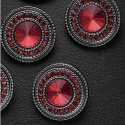 BLINGKNAPP  R�d/Svart 20mm