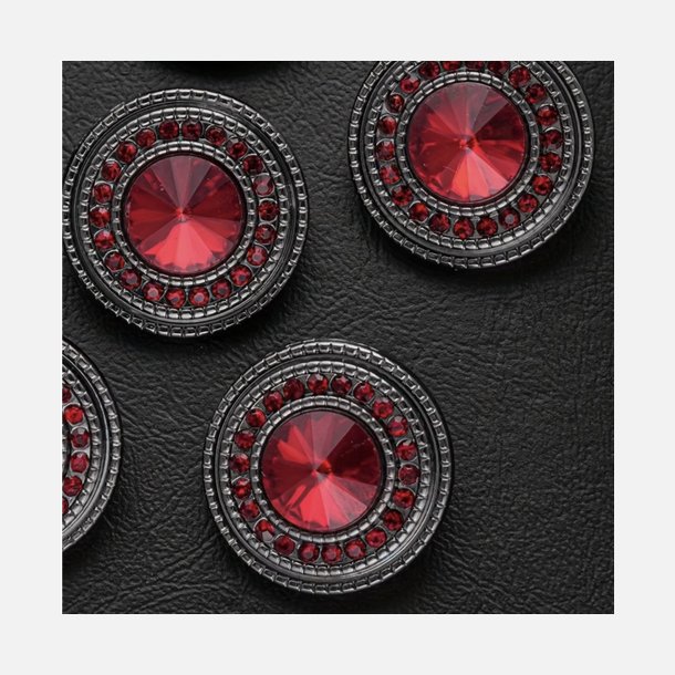 BLINGKNAPP  R�d/Svart 20mm