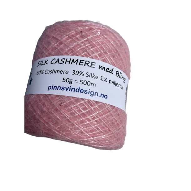 Silk Cashmere med Bling 500 ROSA