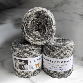 Silk Cashmere Boucl Print 250 MARMOR