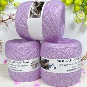 Silk Cashmere med Bling 500 LYS LAVENDEL