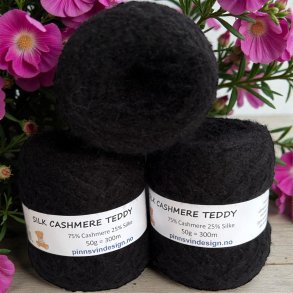 Silk Cashmere Teddy 300 SVART