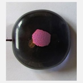 KUNSTGLASS Knapp rund