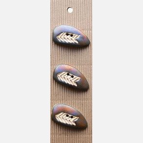 314 - stor OVAL gull/hvit