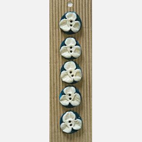 391 - BLOMST hvit/bl